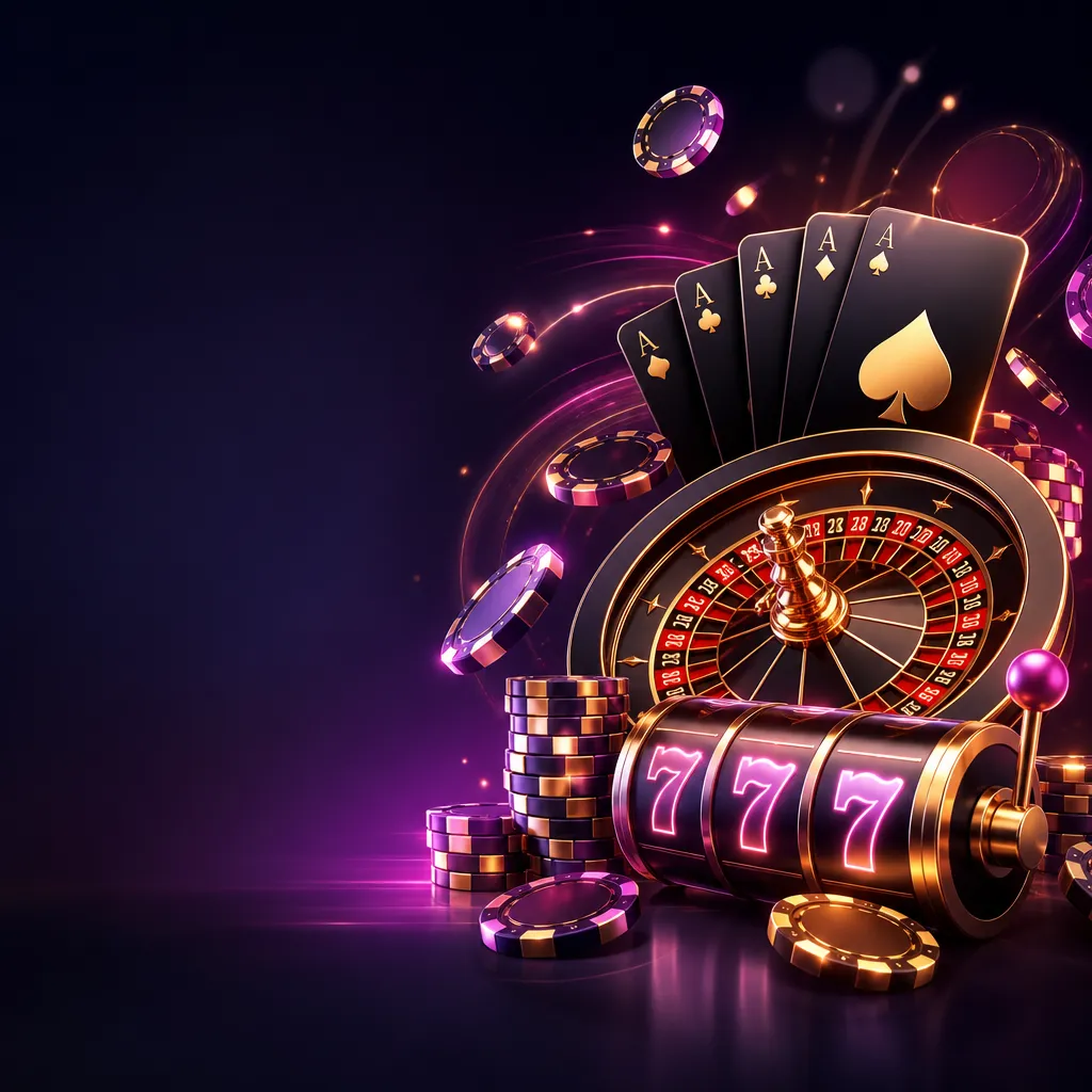 Modern and stylish casino section illustration inspired by the brand Pinco, featuring cinematic lighting and a dynamic iGamin